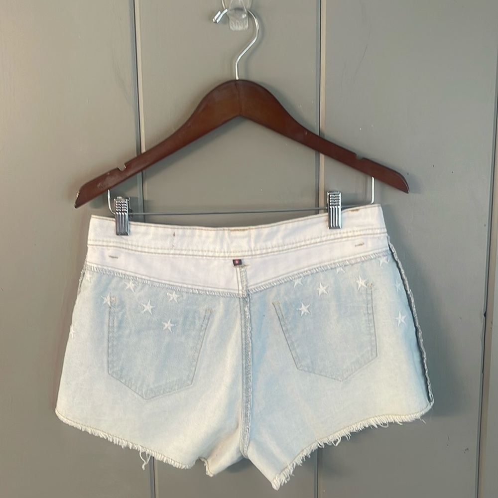 YMI Jean Shorts USA Flag Stars Stripes American Western Cowboy Festival Denim - Picture 3 of 4